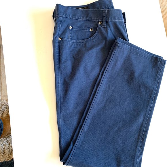 NORDSTROM BLUE 5 POCKET CLASSIC JEAN 38X32 Slim Fit Straight Leg - Picture 5 of 14